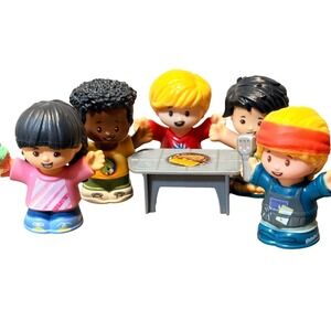 Fisher-Price Little People BBQ Cookout Figure Lot with Grill 6 Piece Set Multi